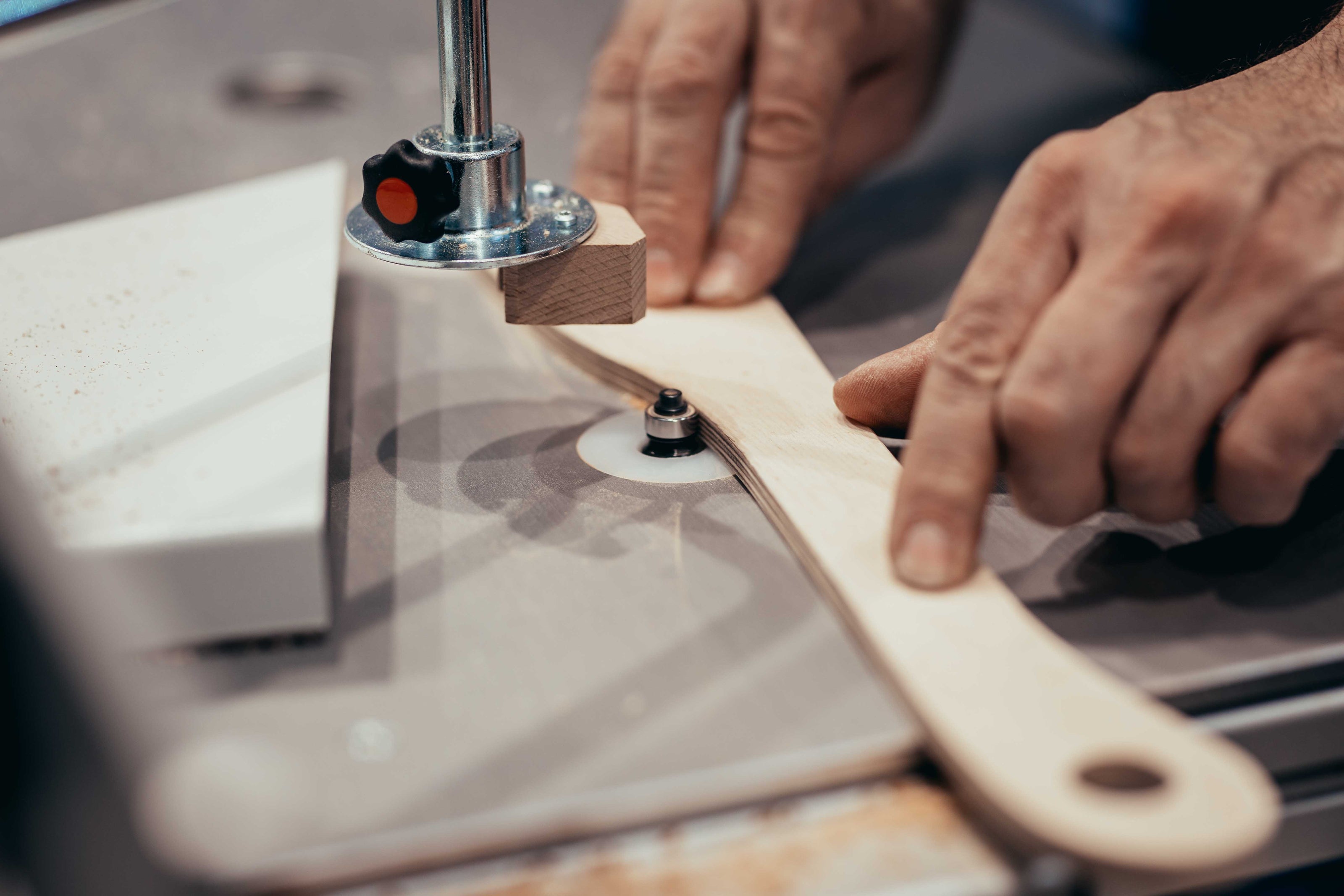 Hand crafting wood in Rust Belt workshop, showcasing craftsmanship